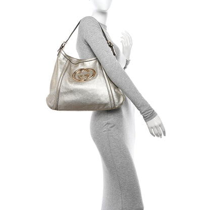 Gucci Leather Medium Britt Hobo Gold 2 of 19