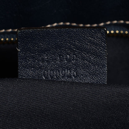 Gucci Calfskin Large Horsebit Chain Hobo Navy Blue 7 of 8