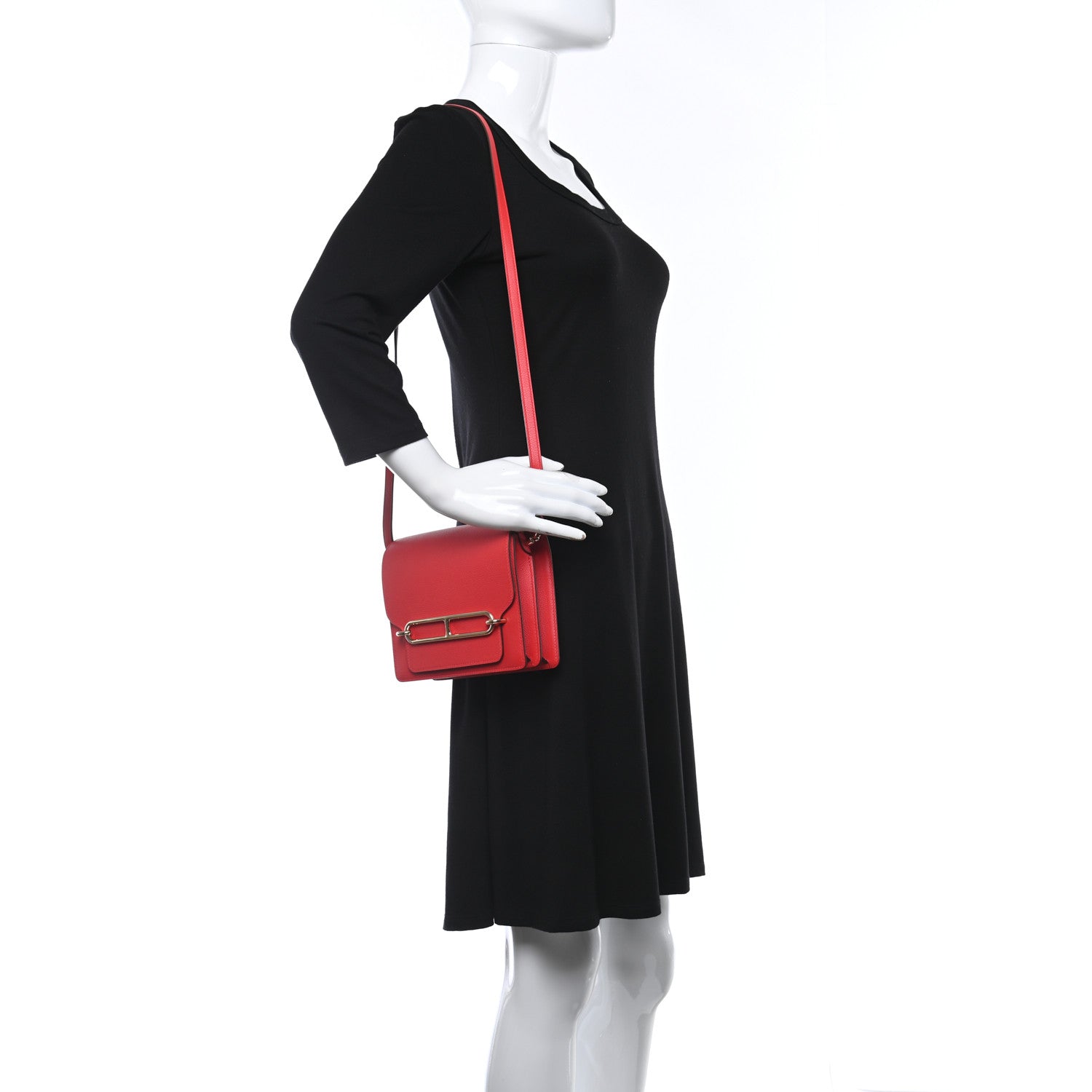 Hermes Evercolor Mini Sac Roulis Rouge De Coeur 2 of 8