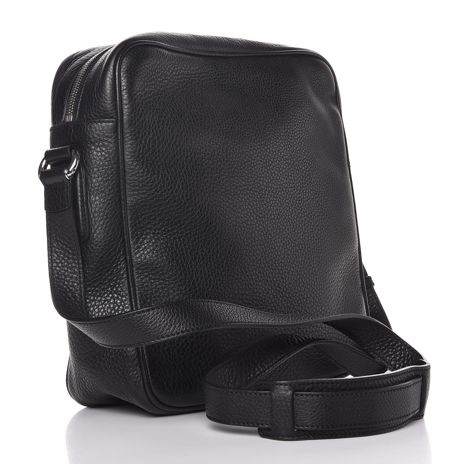 Gucci Pebbled Calfskin Medium Soho Messenger Bag Black 3 of 7