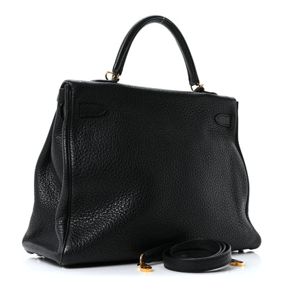Hermes Fjord Kelly Retourne 35 Black 3 of 10