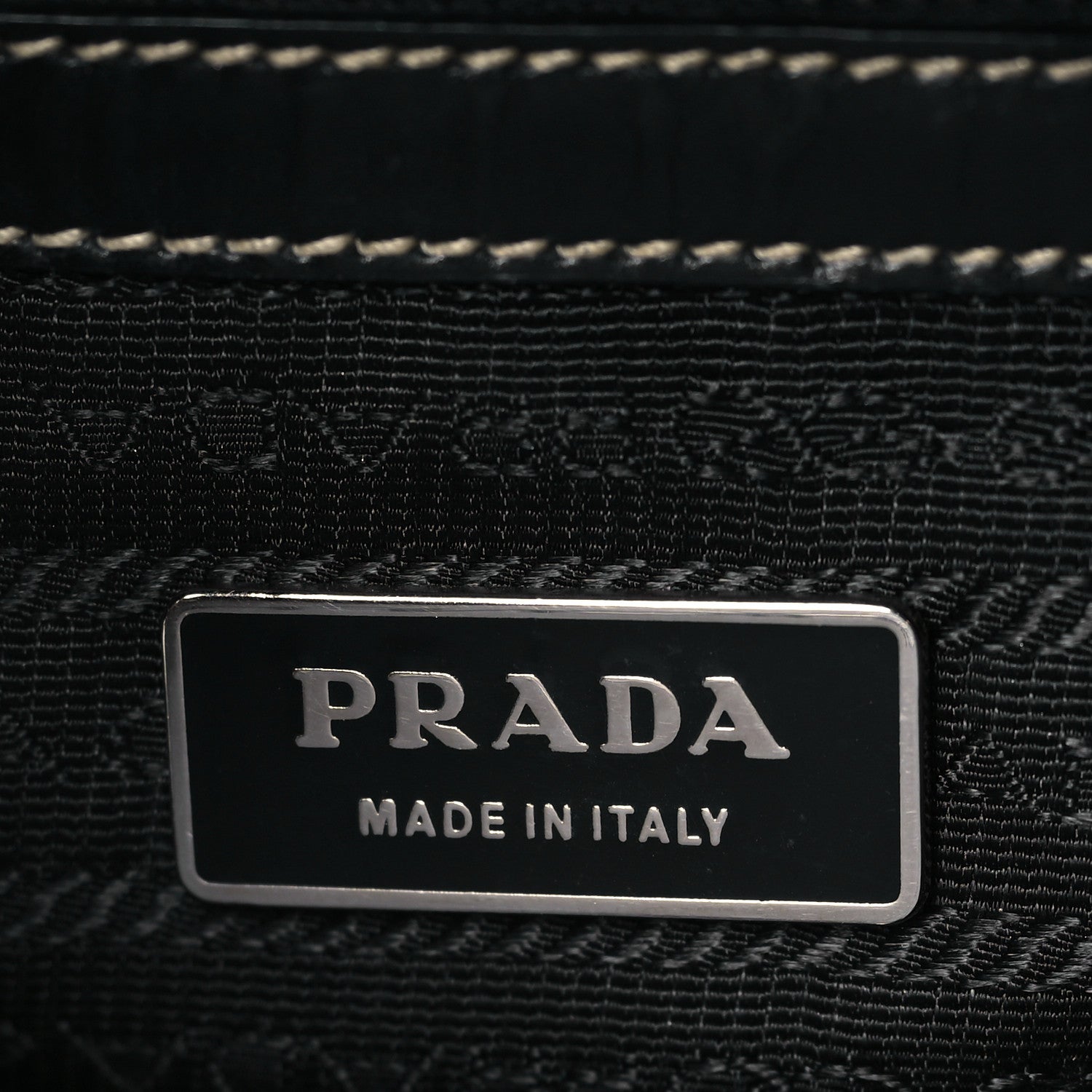 Prada Tessuto Nylon Calfskin Hobo Black 6 of 12