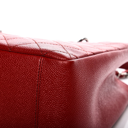 Chanel Caviar Quilted Grand Shopping Tote GST Dark Red 8 of 9