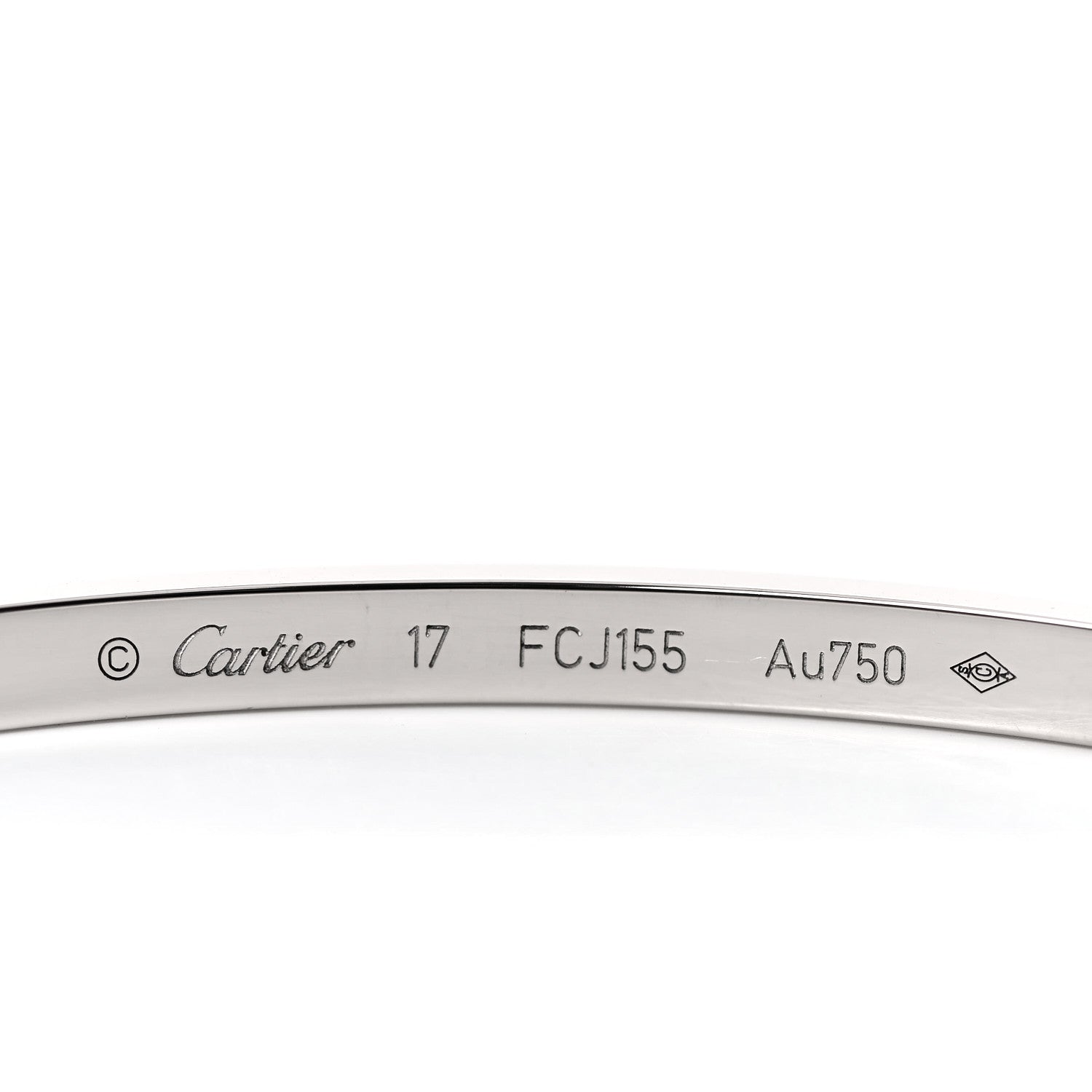Cartier 18K White Gold Small LOVE Bracelet 17 4 of 5