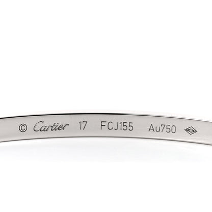 Cartier 18K White Gold Small LOVE Bracelet 17 4 of 5