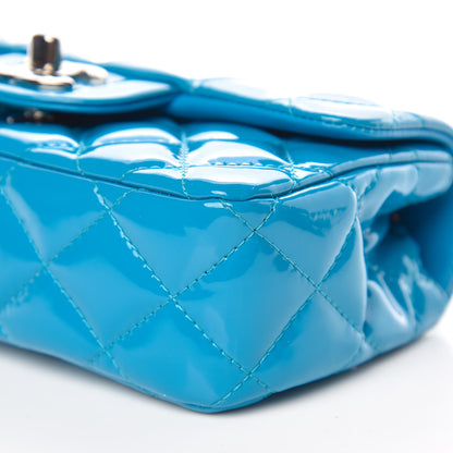 Chanel Patent Quilted Extra Mini Flap Turquoise 9 of 10