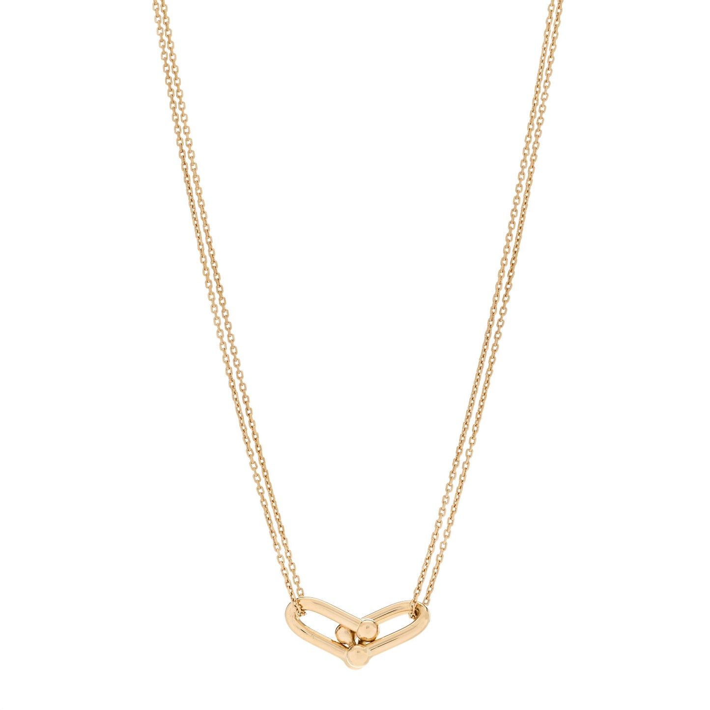 18K Yellow Gold HardWear Double Link Pendant Necklace