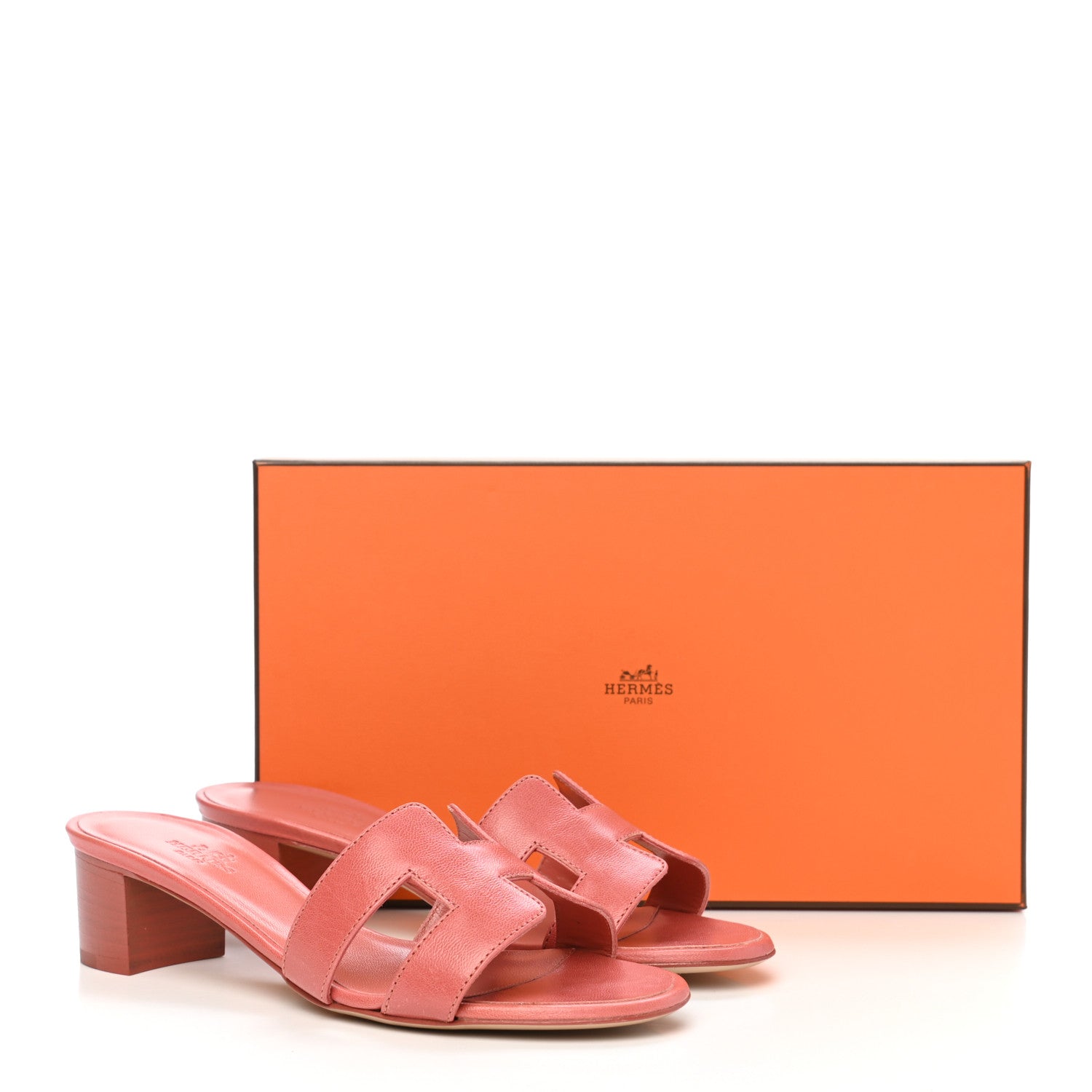 Hermes Chevre Oasis Sandals 35.5 Rouge Blush 8 of 8