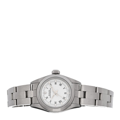 Rolex Stainless Steel 24mm Oyster Perpetual Watch White Roman 67180 2 of 4