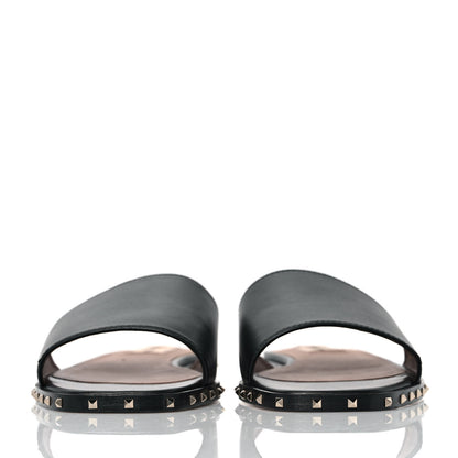 Valentino Garavani Nappa Soul Rockstud Flat Slide Sandals 38.5 Black 2 of 8