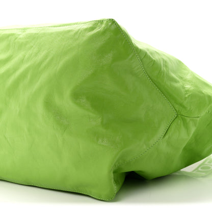 Loewe Paper Calfskin Fold Shopper Tote Bright Apple 9 of 9