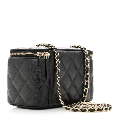 Chanel Caviar Quilted Small Vanity Case With Chain Black 3 of 12