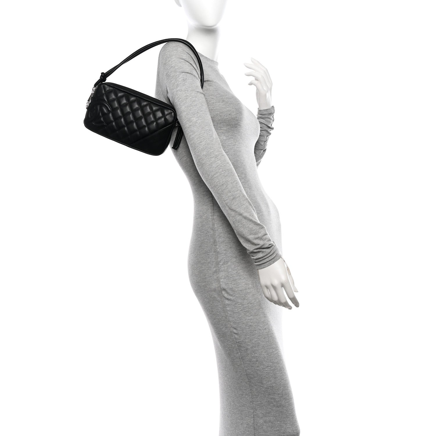 Chanel Calfskin Quilted Cambon Pochette Black 3 of 10