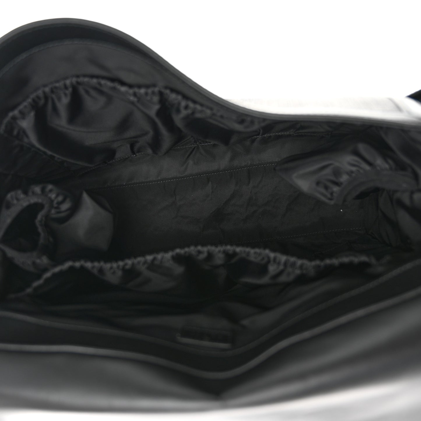 GG Supreme Monogram Web Messenger Diaper Bag Black Grey