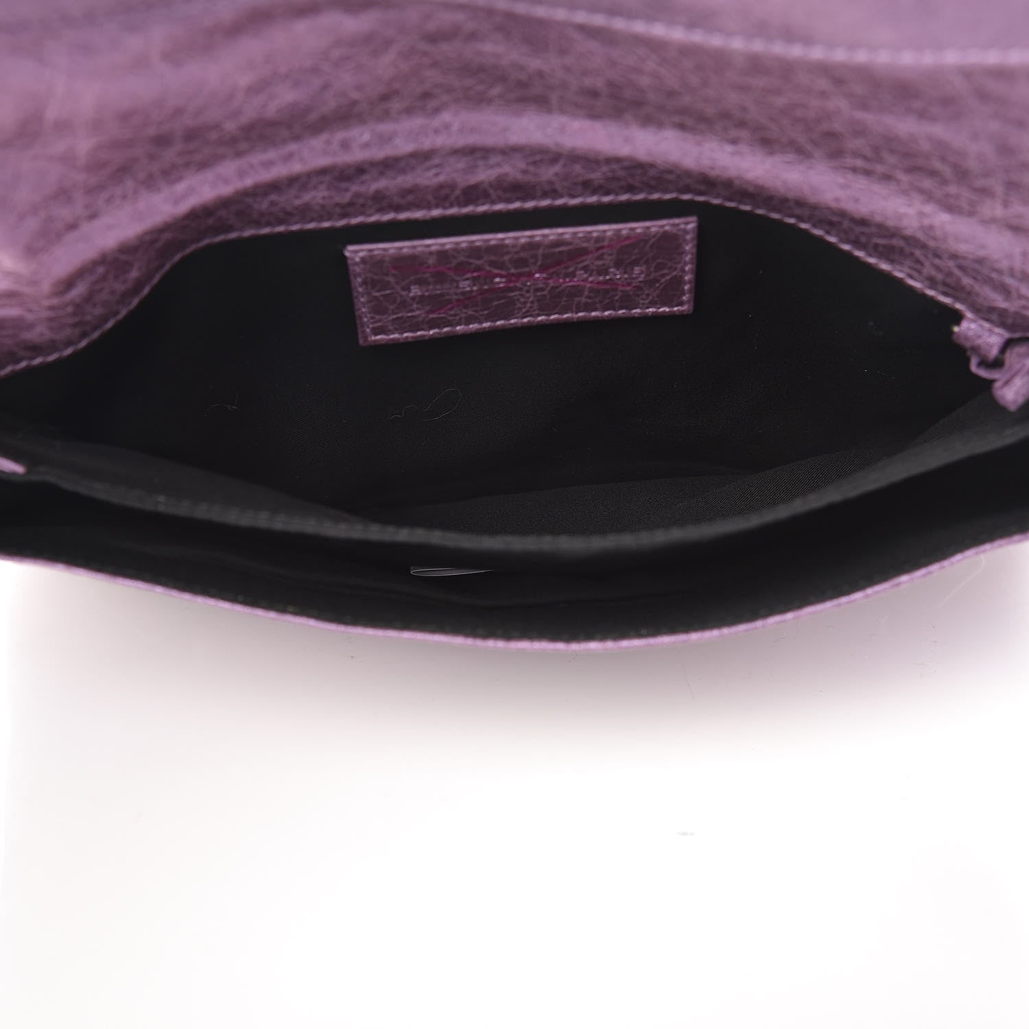 Balenciaga Agneau Classic Hardware Envelope Clutch Metallic Purple 5 of 11