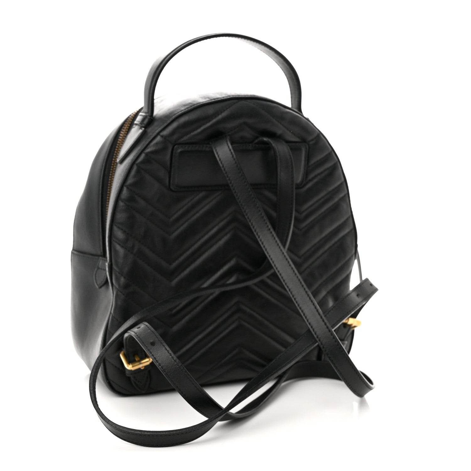 Gucci Calfskin Matelasse GG Marmont Backpack Black 3 of 13
