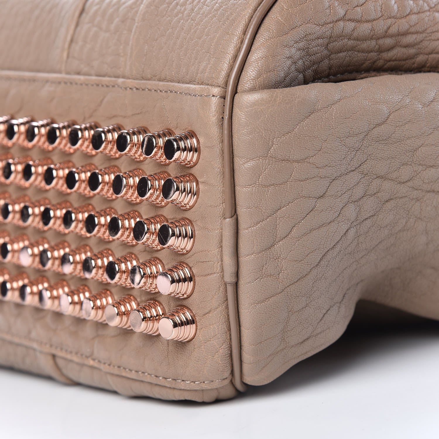 Alexander Wang Pebbled Lambskin Rocco Latte Rose Gold Hardware 10 of 12