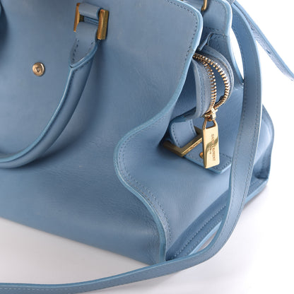 Saint Laurent Calfskin Small Classic Y Cabas Blue Glacier 8 of 14