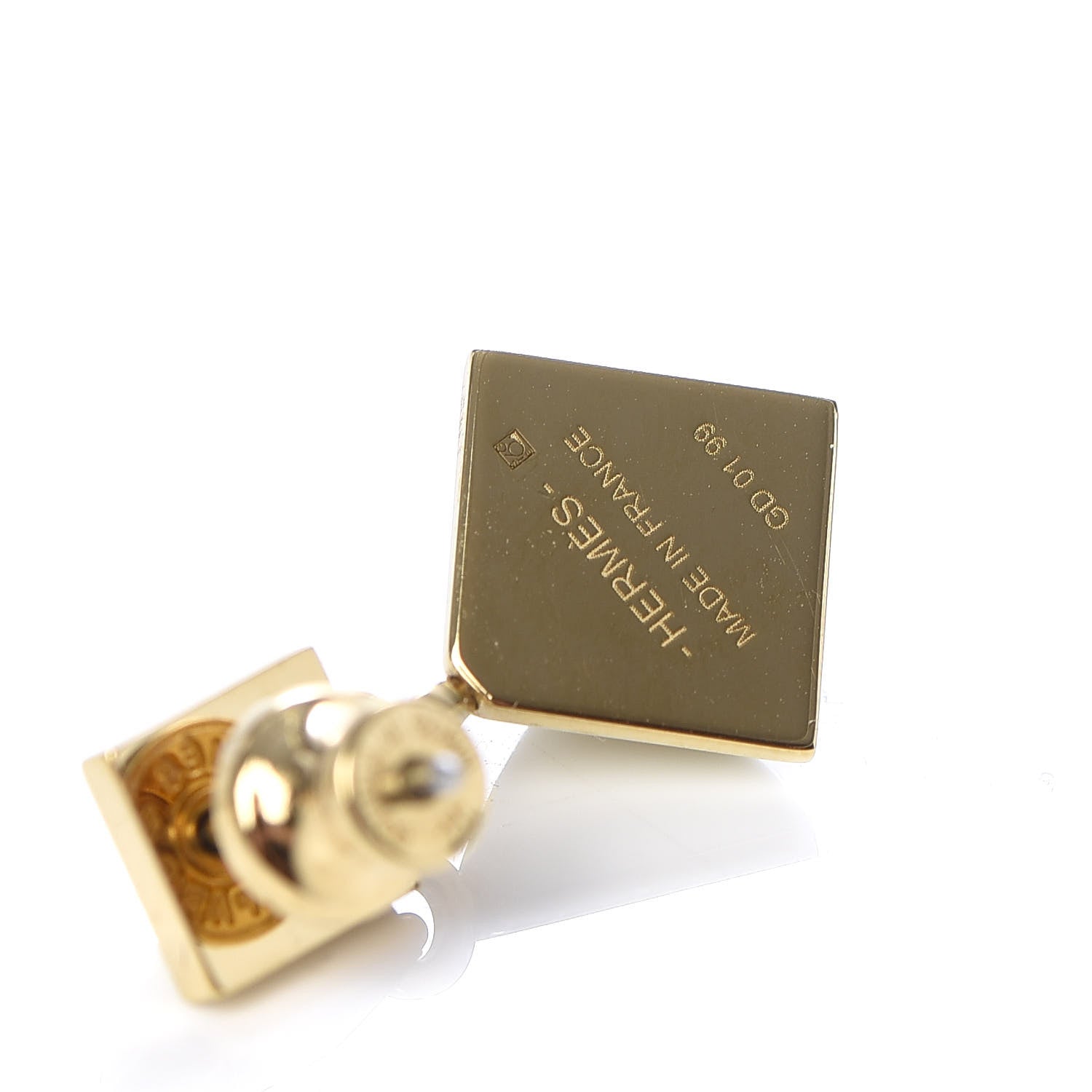 Hermes Lacquer Earrings White 4 of 5