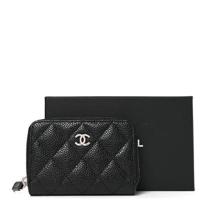 Chanel Caviar Quilted Zip Coin Purse Black 8 of 8