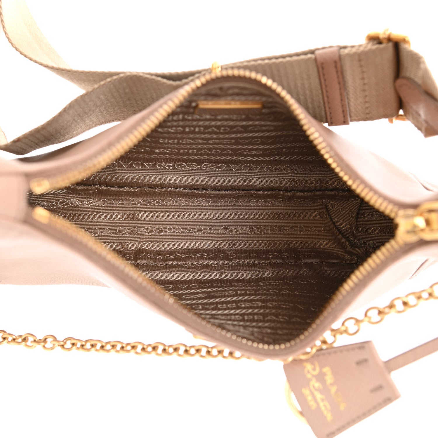 Prada Saffiano Re-Edition 2005 Shoulder Bag Cammeo Beige 5 of 11