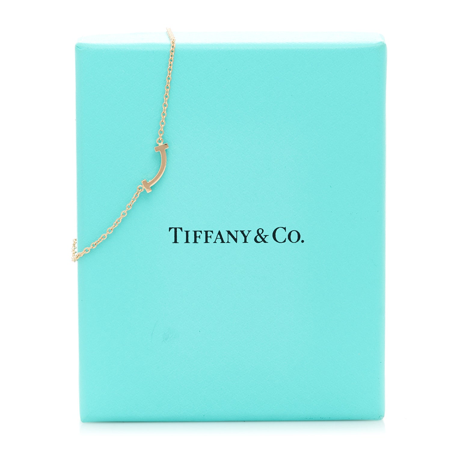 Tiffany 18K Rose Gold Mini T Smile Bracelet 5 of 5