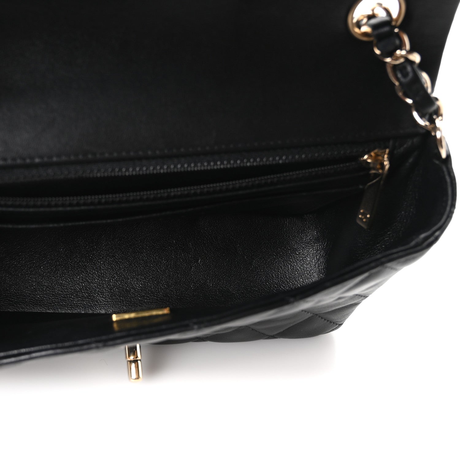 Chanel Lambskin Quilted Mini Rectangular Flap Black 5 of 10