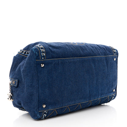 Chanel Denim Luxe Ligne Large Bowler Blue Blue 4 of 14