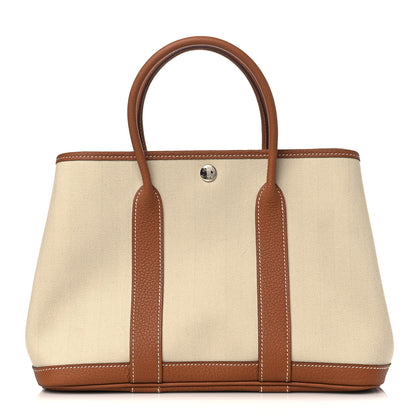 Hermes Toile Negonda Garden Party 30 TPM Tote Gold 1 of 9