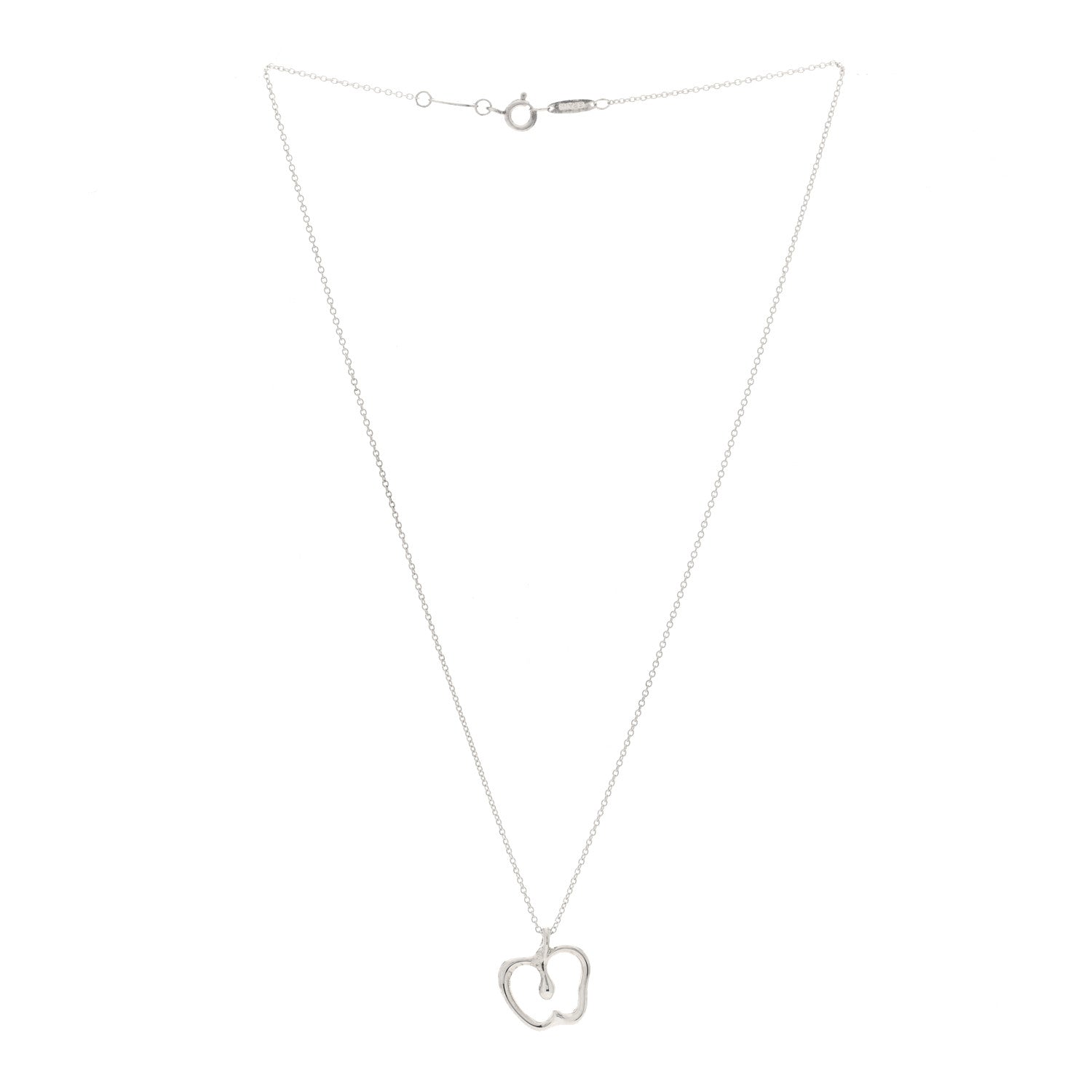 Tiffany Sterling Silver Elsa Peretti Apple Pendant Necklace 2 of 4