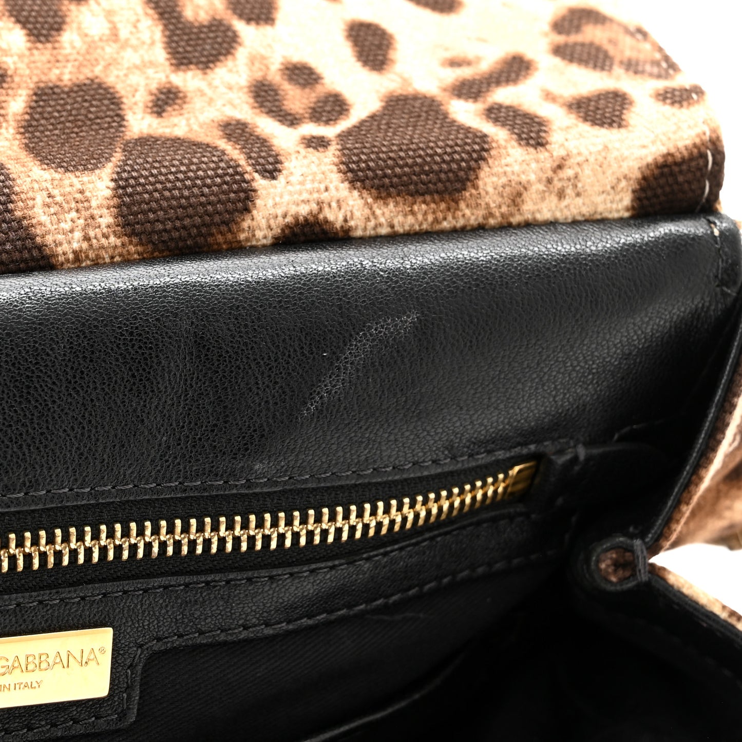 Canvas Leopard Print Miss Sicily Satchel Naturale