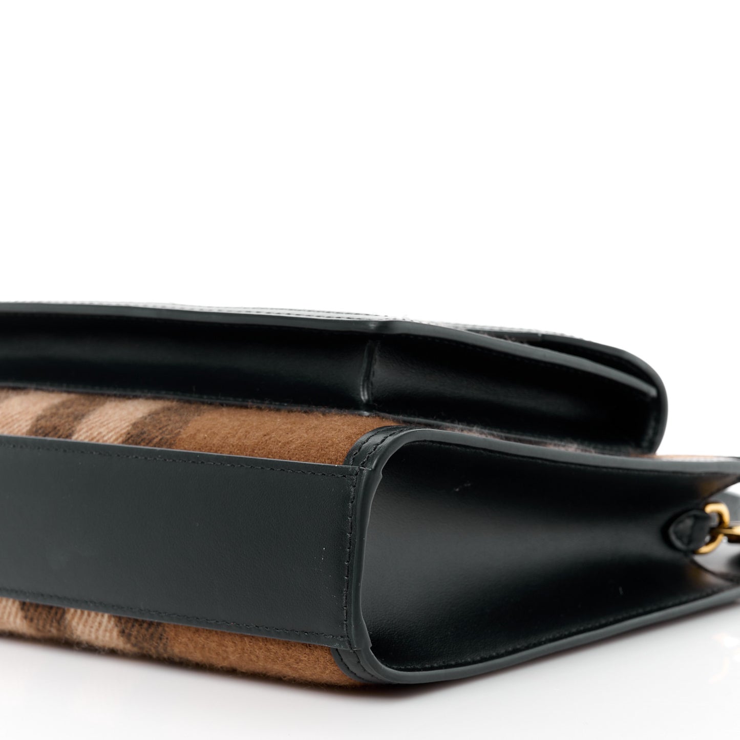 Smooth Calfskin Cashmere Check Mini Pocket Bag Brown