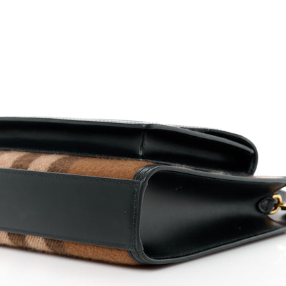 Burberry Smooth Calfskin Cashmere Check Mini Pocket Bag Brown 12 of 13