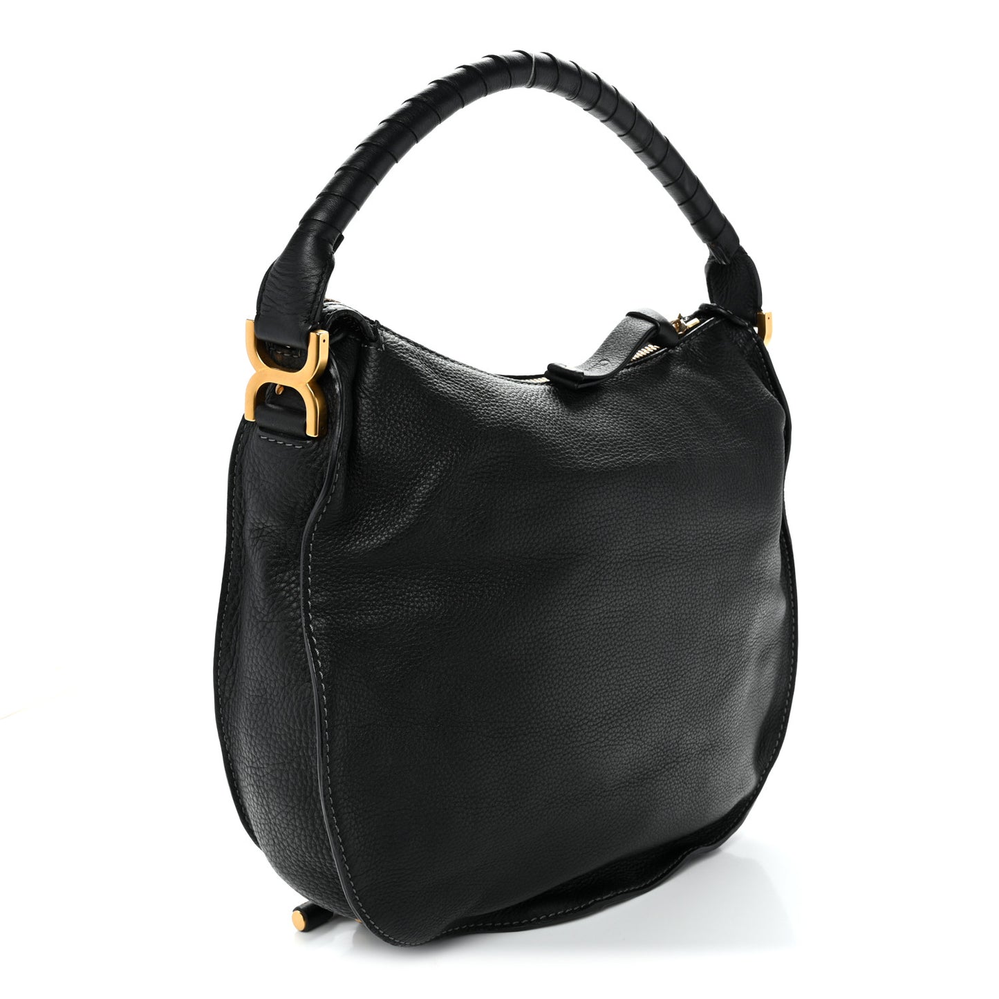 Calfskin Medium Marcie Satchel Black