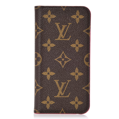Louis Vuitton Monogram iPhone X Folio Case Rose 1 of 7