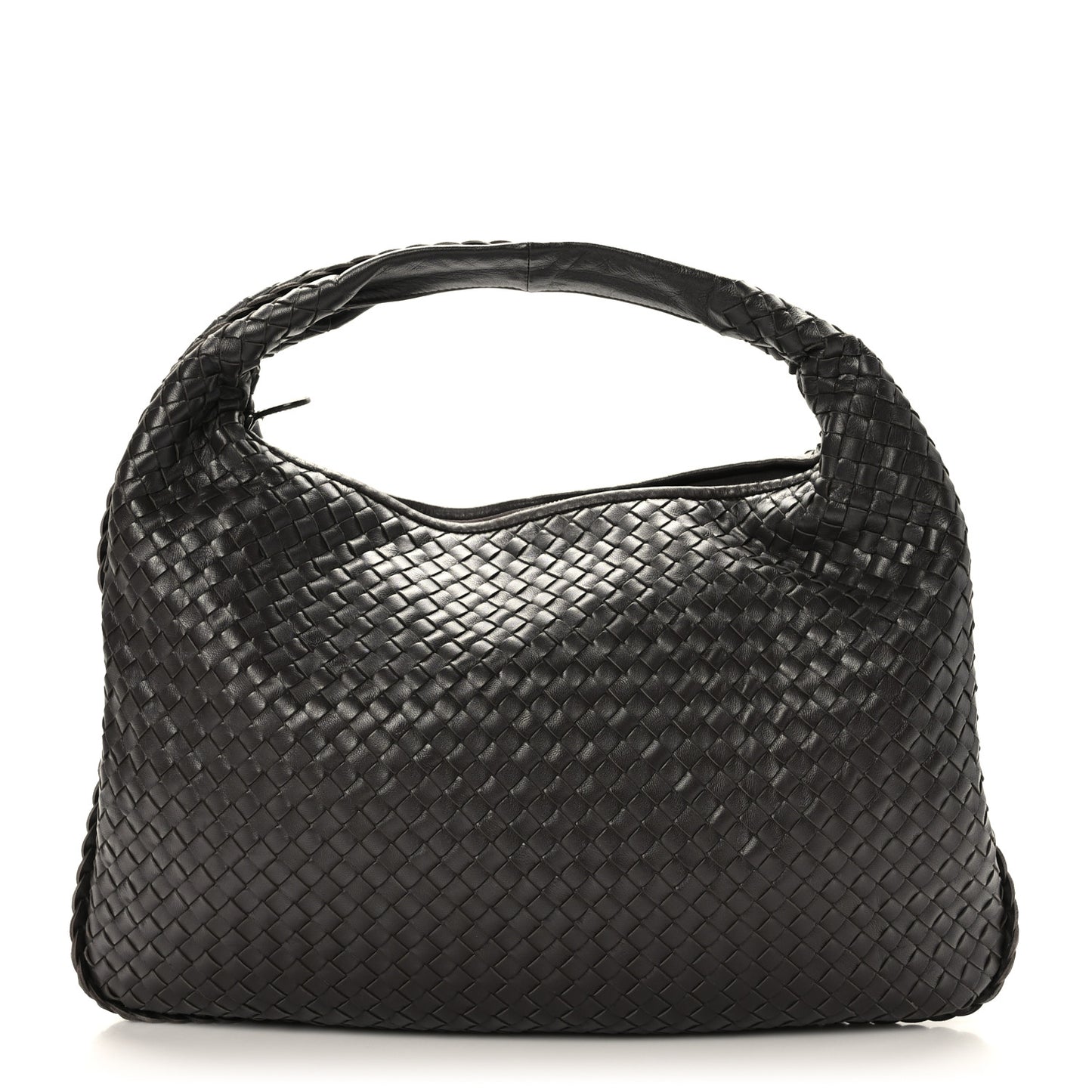 Nappa Intrecciato Medium Veneta Hobo Ebano