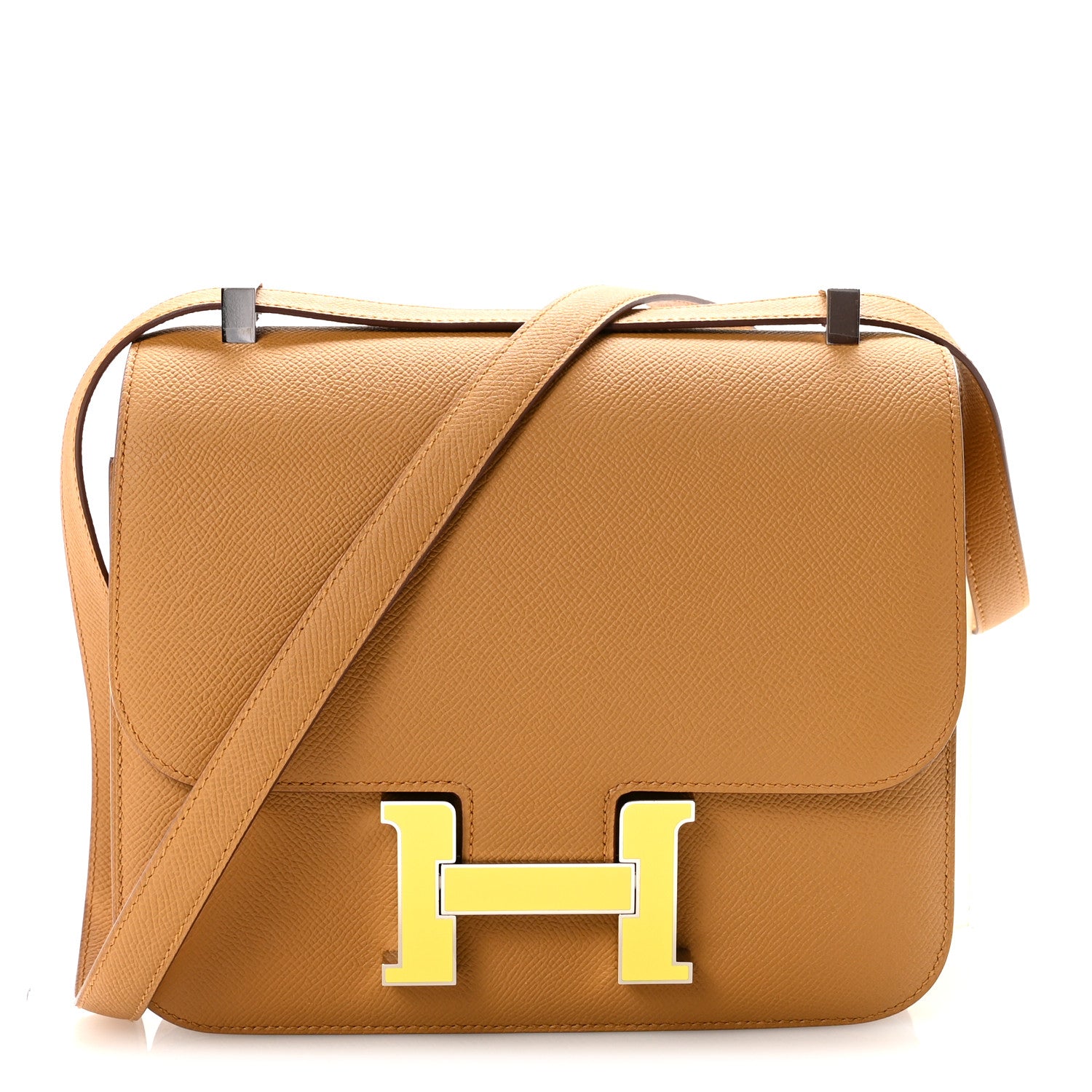 Hermes Epsom Enamel Constance 24 Sesame Lime 1 of 11