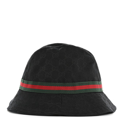 Gucci Monogram Web Bucket Hat M Black 5 of 11