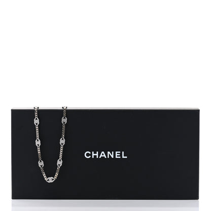 Chanel Crystal Chain CC Necklace Gold Silver 6 of 6