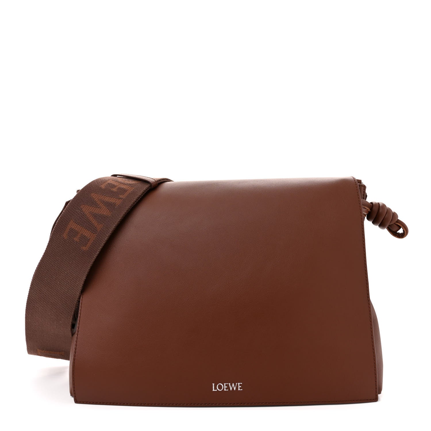 Loewe Shiny Supple Calfskin Flamenco Satchel Brownie 1 of 11