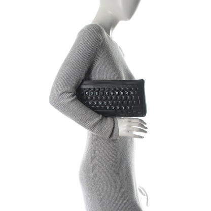 Chanel Metallic Calfskin Keyboard Pouch Black 2 of 8