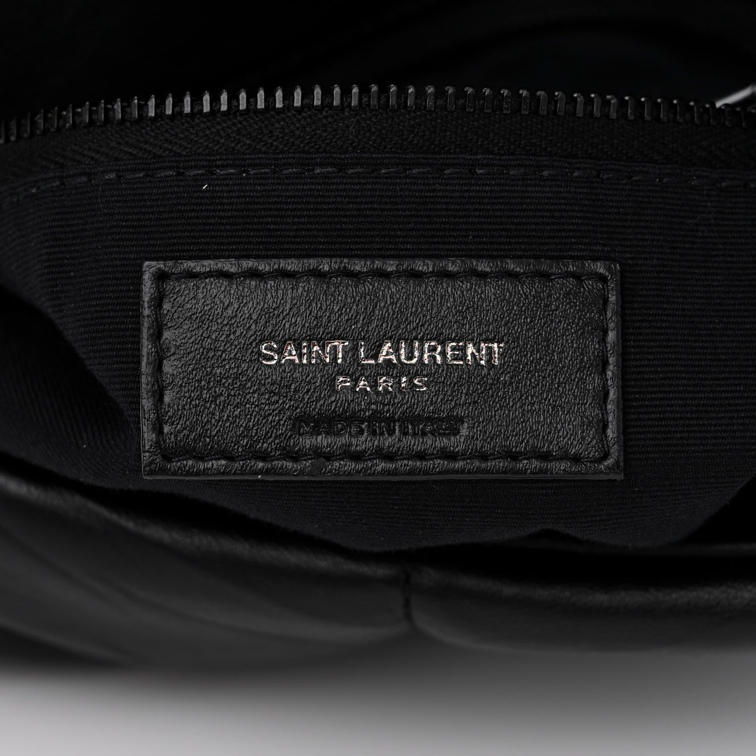 Saint Laurent Lambskin Quilted Monogram Monochrome Small Loulou Puffer Chain Satchel Black 6 of 11