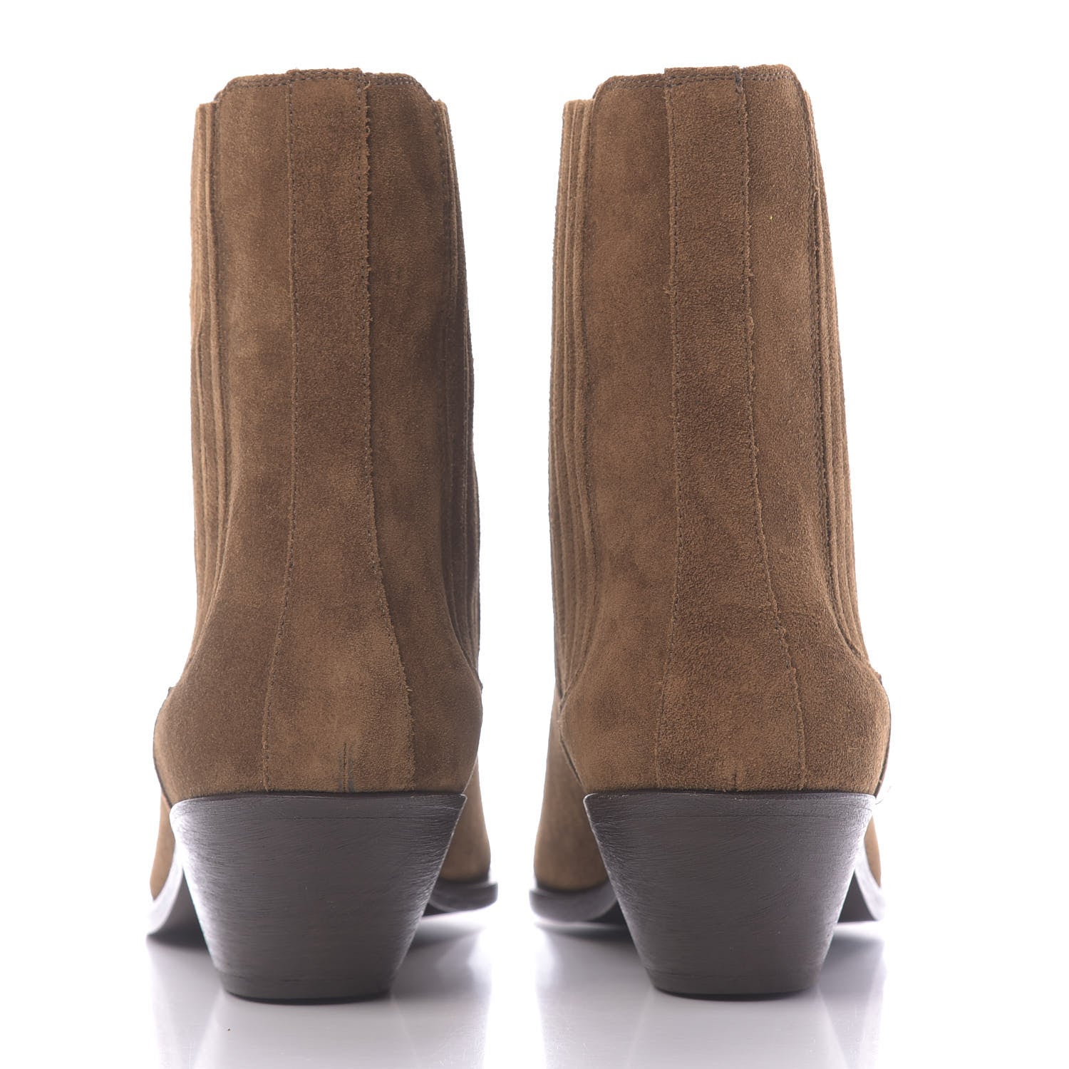 Saint Laurent Suede Brit Souple Ankle Boots 39 Brown 7 of 11