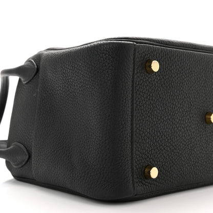 Hermes Taurillon Clemence Lindy 26 Black 9 of 10