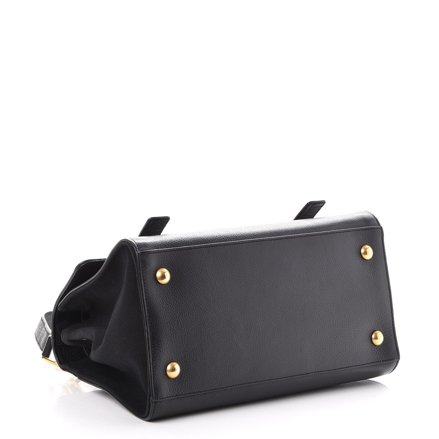Calfskin Canvas Small Muse Two Black