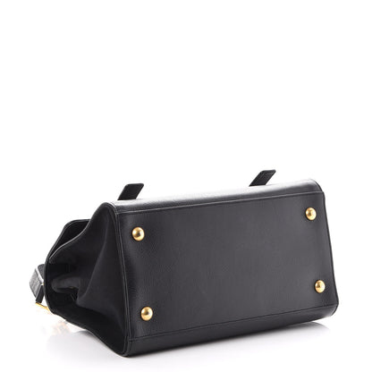 Saint Laurent Calfskin Canvas Small Muse Two Black 5 of 10