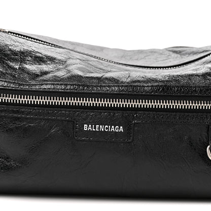 Balenciaga Agneau Arena Men's Superbusy Small Sling Zip Shoulder Bag Black 8 of 10