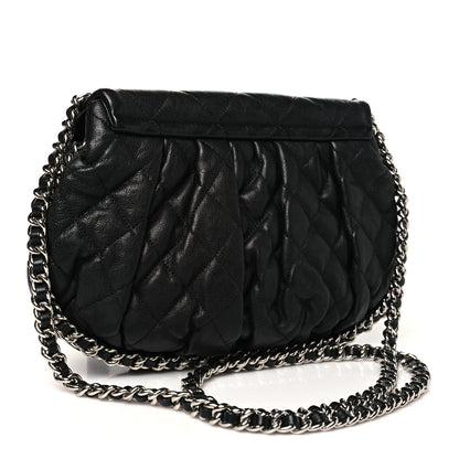 Chanel Washed Lambskin Quilted Large Chain Around Flap Black 3 of 10