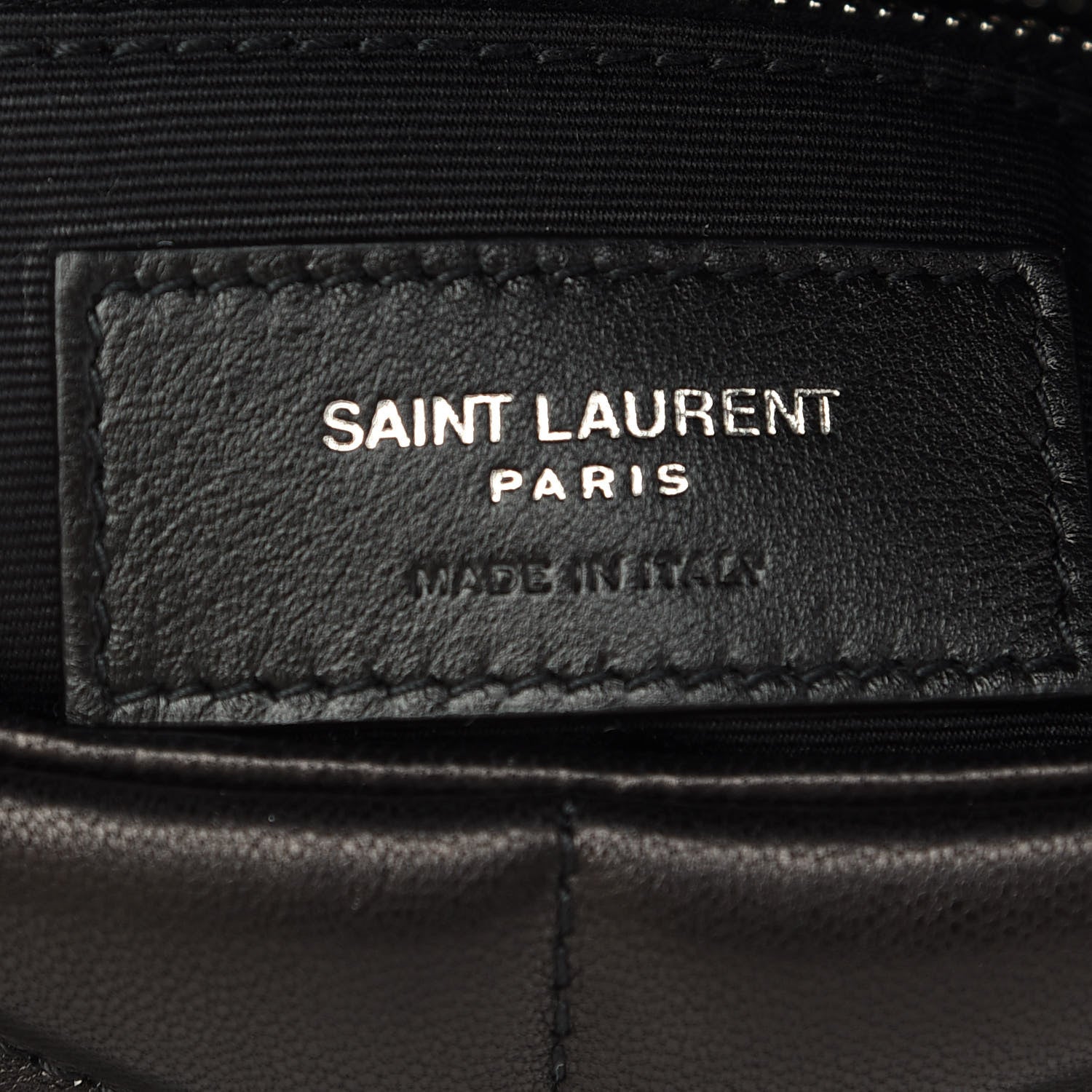 Saint Laurent Lambskin Quilted Toy Loulou Puffer Monogram Chain Satchel Black 6 of 8