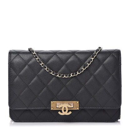 Chanel Caviar Quilted Golden Class Wallet On Chain WOC Black 1 of 12